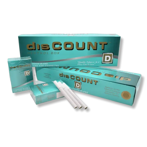 Discount menthol cigarette carton packs